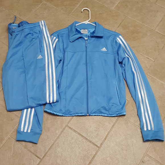 powder blue adidas tracksuit